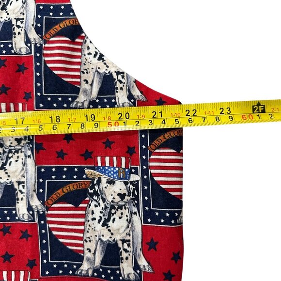 Vintage Patriotic Dalmatian Vest 1990s Saddle River Sportswear 4th of July Dog - Picture 5 of 9